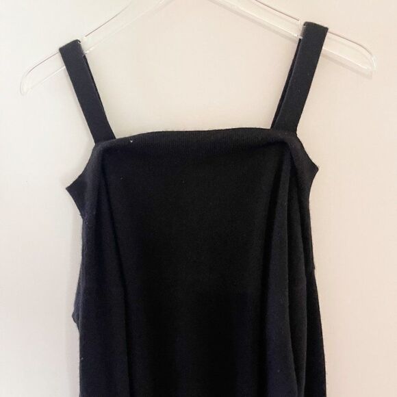Theory Black Cashmere Cold Shoulder Long Sleeve Sweater Top Size Medium - Picture 8 of 9